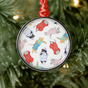 CATS PAJAMAS Premium Round Ornament