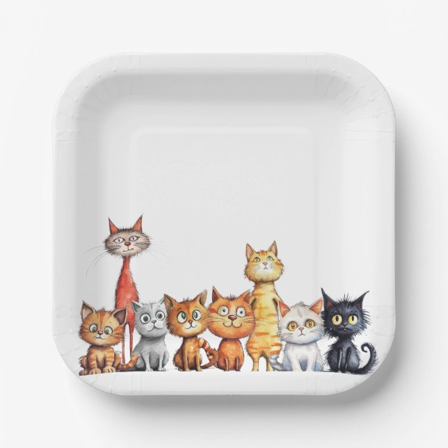 Cats paper plate (Front)