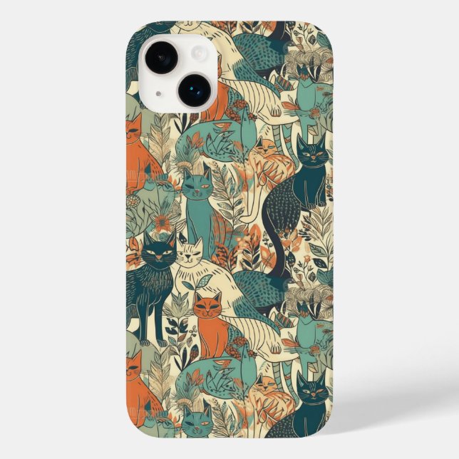 Cats Pattern Case-Mate iPhone Case (Back)