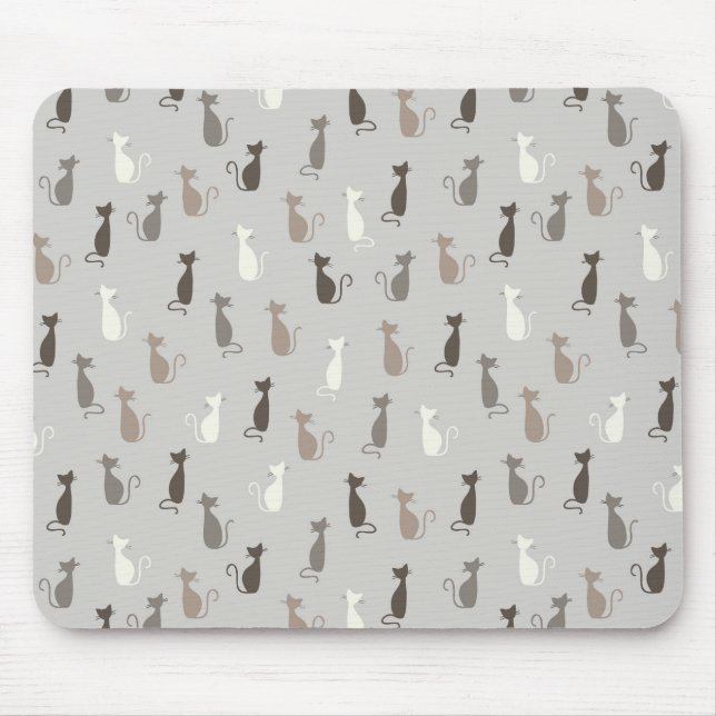 Cats pattern mouse pad (Front)
