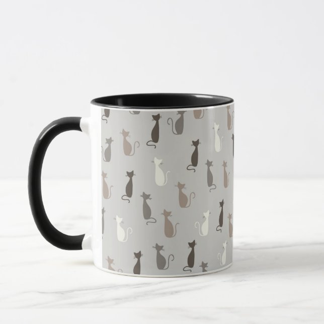 Cats pattern mug (Left)