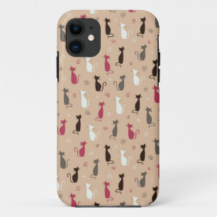 cats Pattern Pink iPhone 11 Case