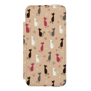 cats Pattern Pink Incipio Watson™ iPhone 5 Wallet Case