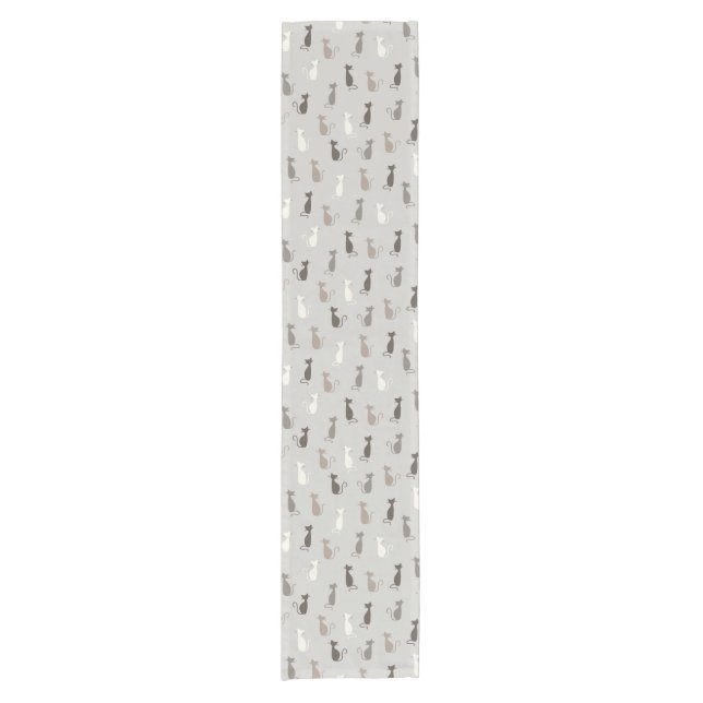 Cats pattern short table runner (Front)
