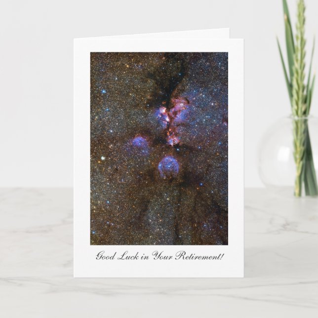 Cat's Paw Nebula - Good luck in Your Retirement Card (Front)