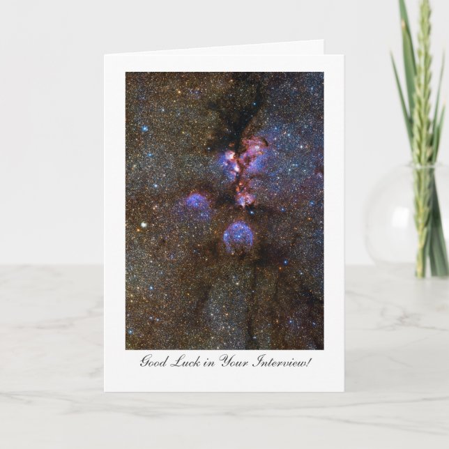 Cats Paw Nebula - Good Luck with Your Interview Card (Front)