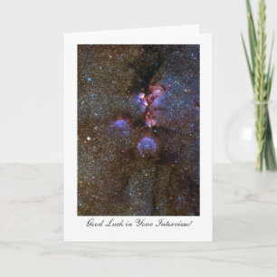 Cats Paw Nebula - Good Luck with Your Interview Card