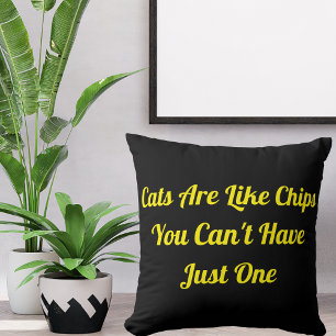 Cats Personalised Funny Cool Funny Pet Quote Black Cushion