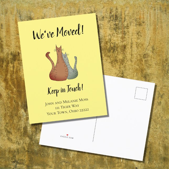 Cats Pets New Home Announcement Postcard (Creator Uploaded)