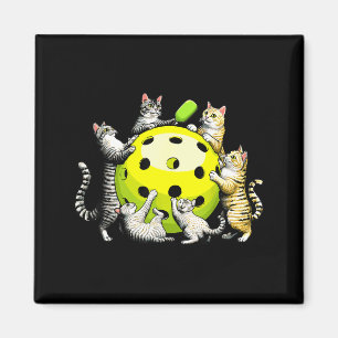 Cats pickleball player  magnet