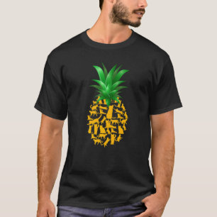 Cats Pineapple Tropical Fruit  Summer Vacation T-Shirt