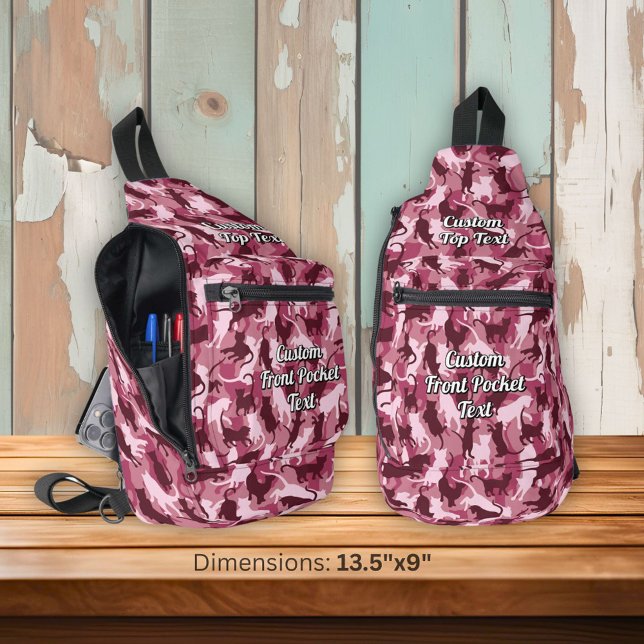 Cats Pink Camouflage Sling Bag (Creator Uploaded)