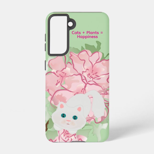 Cats & Plants Galaxy Case – Green (Back)