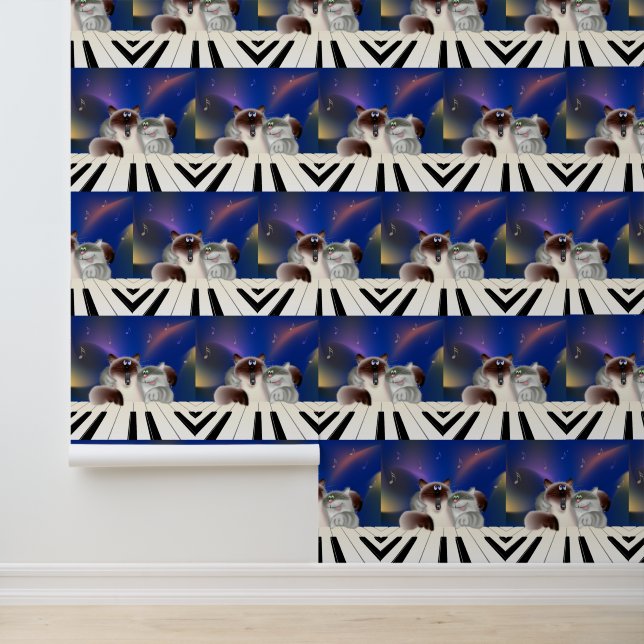 Cats Playing Piano Wallpaper (Application)