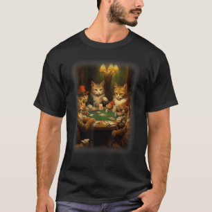 Cats Playing Poker A Friend in Need Cat Art T-Shirt