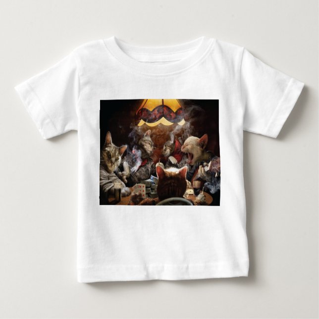 Cats playing poker   baby T-Shirt (Front)