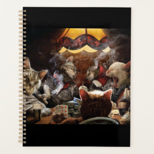 Cats playing poker planner