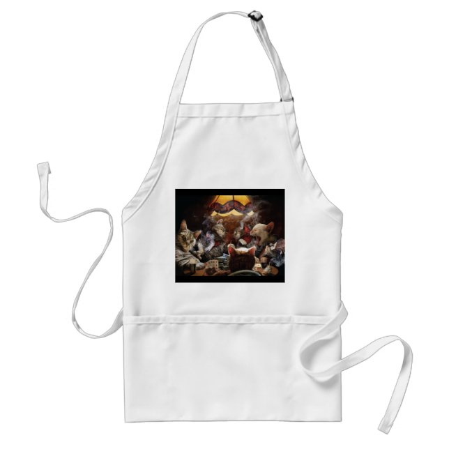 Cats playing poker   standard apron (Front)
