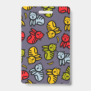 Cats plus bananas ID badge