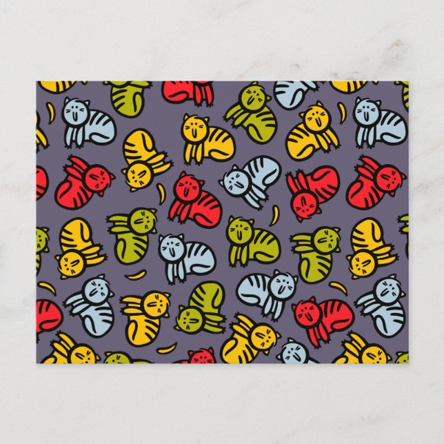 Cats plus bananas invitation postcard (Front)