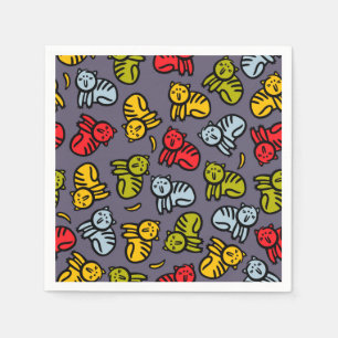 Cats plus bananas napkin