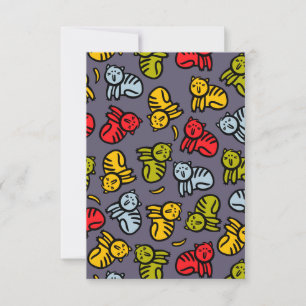 Cats plus bananas thank you card