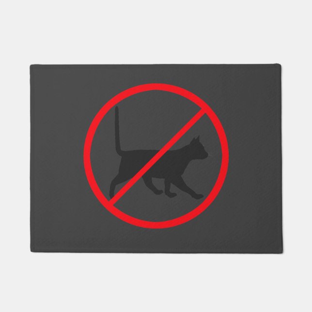 Cats Prohibited Doormat (Front)