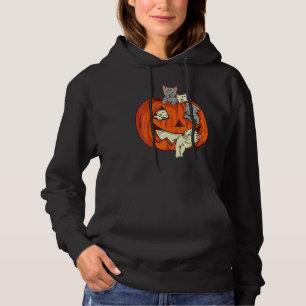 Cats Pumpkin Carved Jack O Lantern Cat Halloween C Hoodie