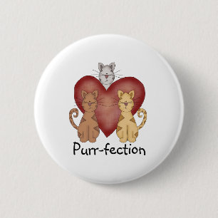 Cats Purr-fection 6 Cm Round Badge