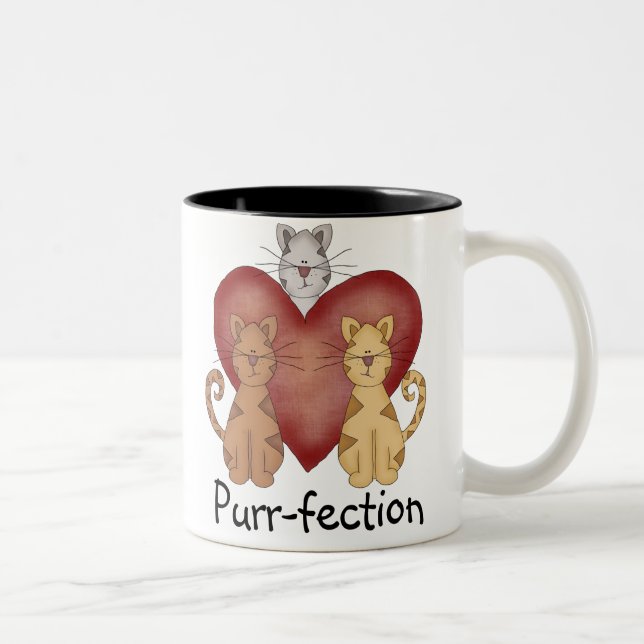 Cats Purr-fection Two-Tone Coffee Mug (Right)