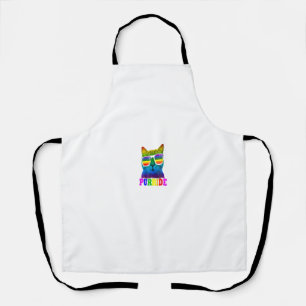 Cats Purride LGB Gay Pride Cat Dad Gift For Women Apron