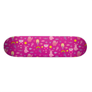 Cats Rabbits Rainbows & Cute Stuff For Girls Skateboard