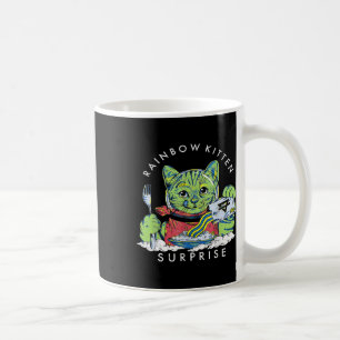 Cats Rainbow Kitten Surprise Cute Eat Retro Animal Coffee Mug