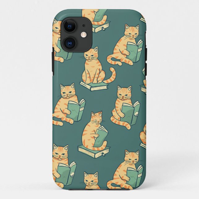 Cats Reading Books Case-Mate iPhone Case (Back)