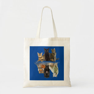 Cats Reflection Friend Cat Lovers Cute Tiger Tote Bag