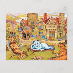 Cats relaxing in the Grounds at Napsbury by Wain Postcard