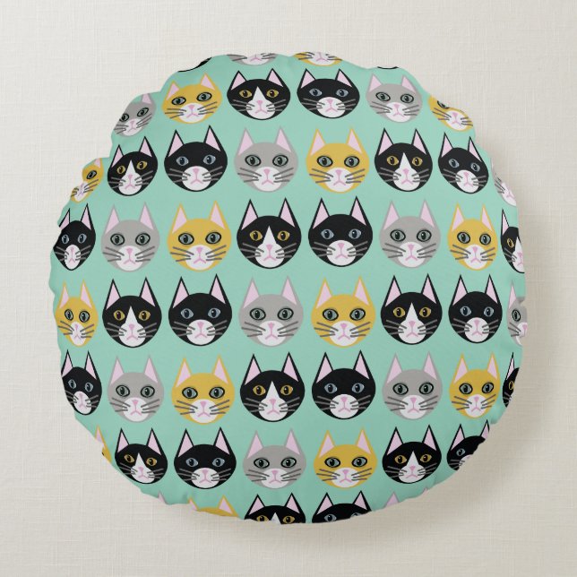 Cats Round Cushion (Front)