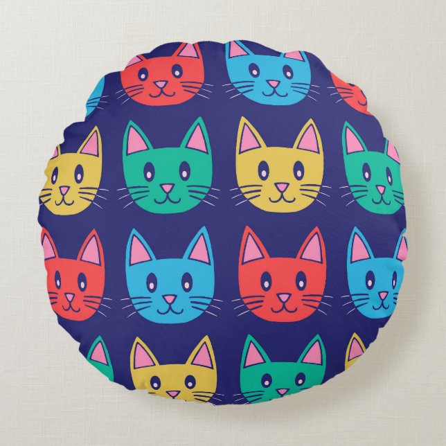 Cats Round Cushion (Front)