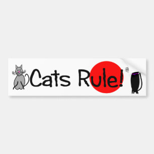 "Cats Rule" Bumper Sticker