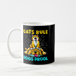 Cats Rule Dogs Drool Cat Mum Dog Dad Cute Kitten Coffee Mug