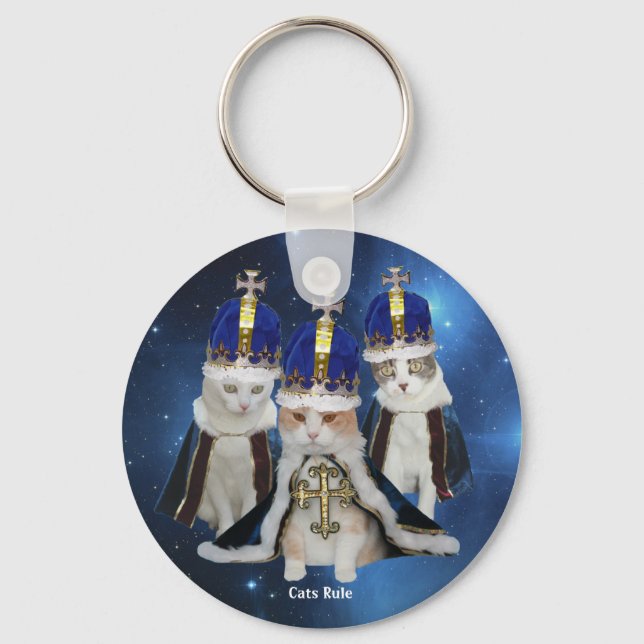 Cats Rule Key Ring (Front)