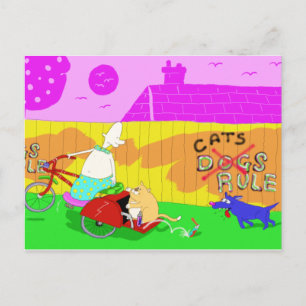 CATS RULE POSTCARD