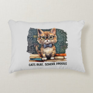 Cats Rule, School Drools Decorative Cushion