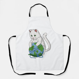 Cats Rule The World Cat Wool Globe Apron