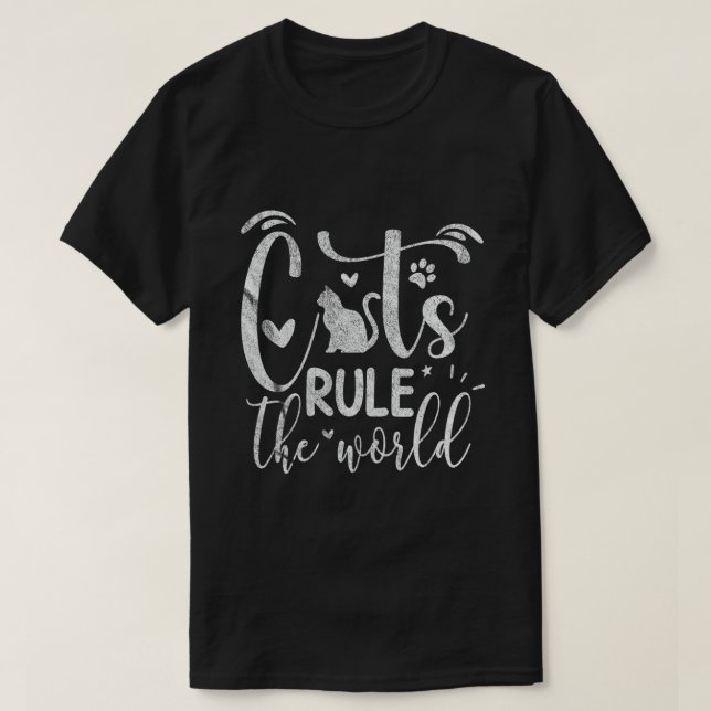 Cats rule the world T-Shirt (Design Front)