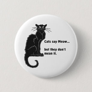 Cats Say Meow... Button