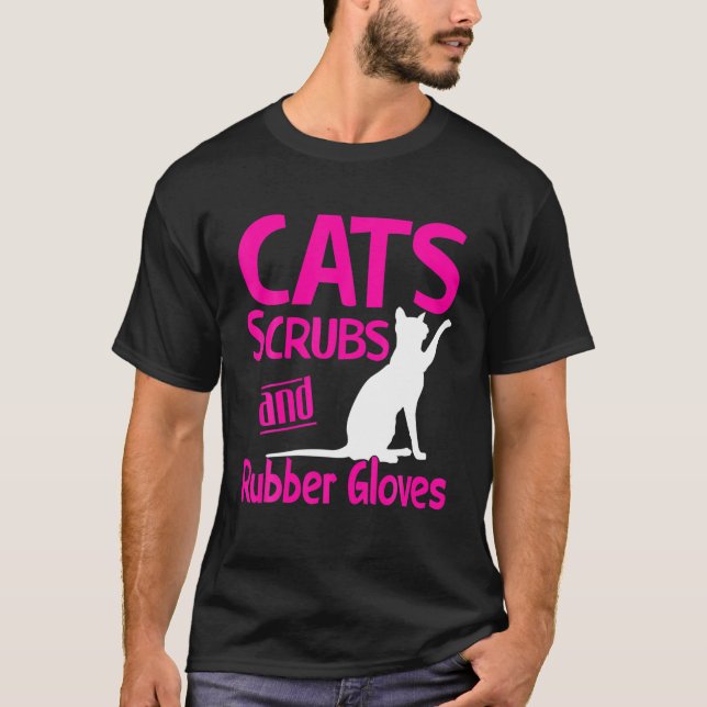 Cats Scrubs T-Shirt (Front)
