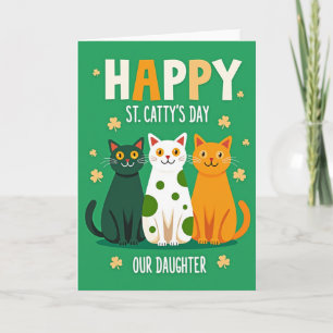 Cats Shamrocks Daughter Card