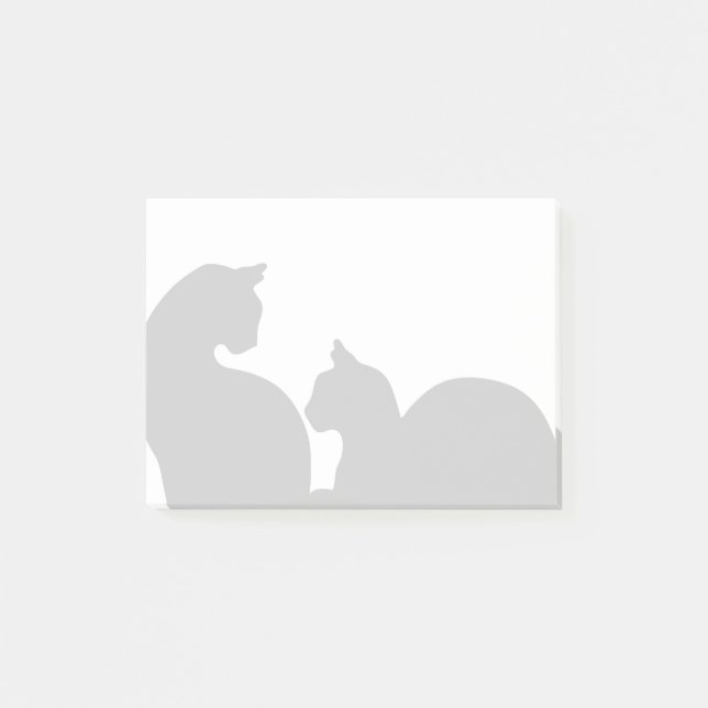 Cats Silhouette Post-it Notes (Front)