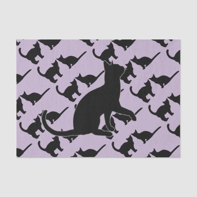 Cats Silhouette Tissue Paper (Front)